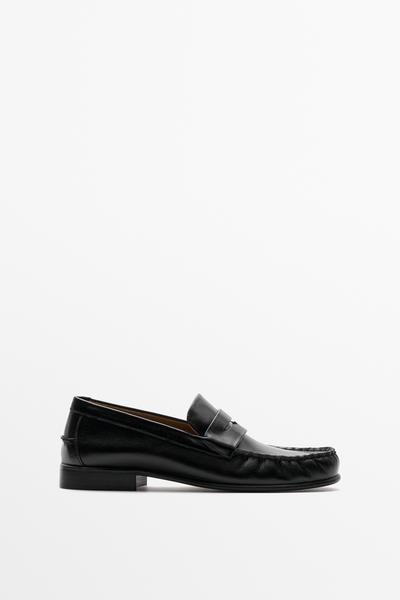 Massimo Dutti Кожаные лоферы-пенни