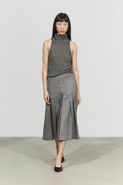 Massimo Dutti Миди-юбка плиссированная с деталями в виде карманов купить с доставкой.
