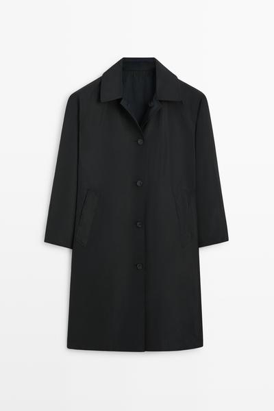 Massimo Dutti Длинная техническая двусторонняя парка купить с доставкой.