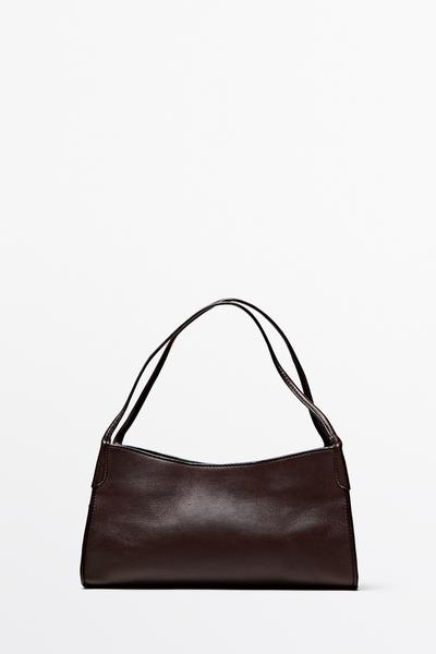 Massimo Dutti Сумка-сэтчел из кожи наппа