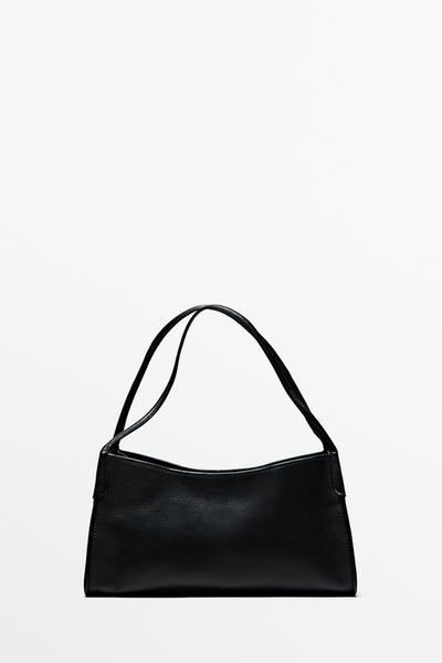 Massimo Dutti Сумка через плечо из кожи наппа
