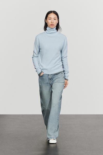 Massimo Dutti Вязаный свитер с воротником-гольф из шерстяной смеси