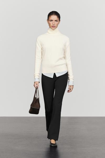 Massimo Dutti Свитер с высоким воротником из смесовой шерсти