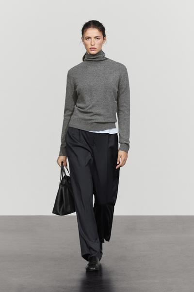 Massimo Dutti Свитер с высоким воротником из шерстяной смеси