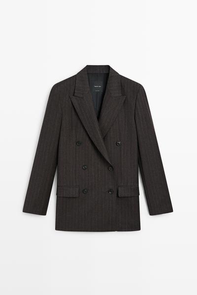 Massimo Dutti Пиджак в полоску купить с доставкой.
