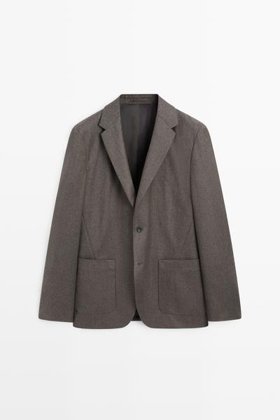 Massimo Dutti Пиджак из 100% шерсти купить с доставкой.