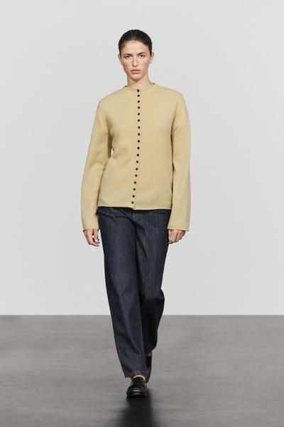 Massimo Dutti Вязаный кардиган из шерстяной смеси на пуговицах