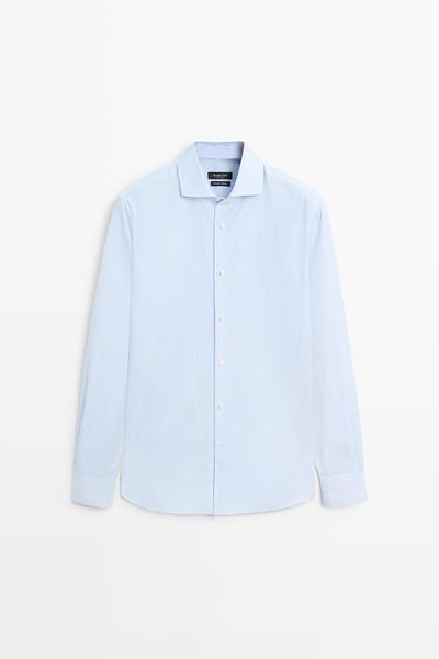 Massimo Dutti Рубашка в полоску из 100% хлопка купить с доставкой.