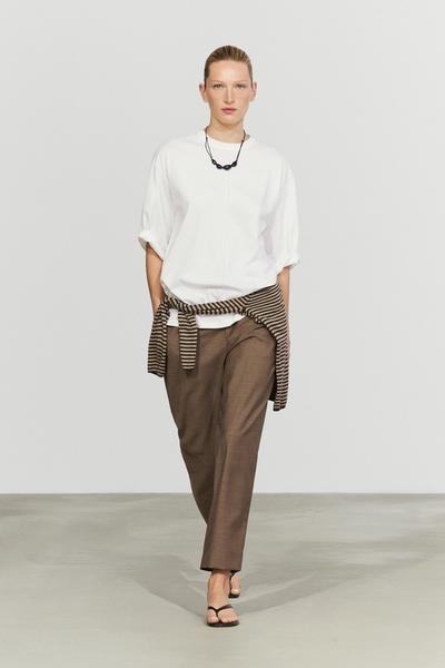 Massimo Dutti Футболка с короткими рукавами из 100% хлопка купить с доставкой.