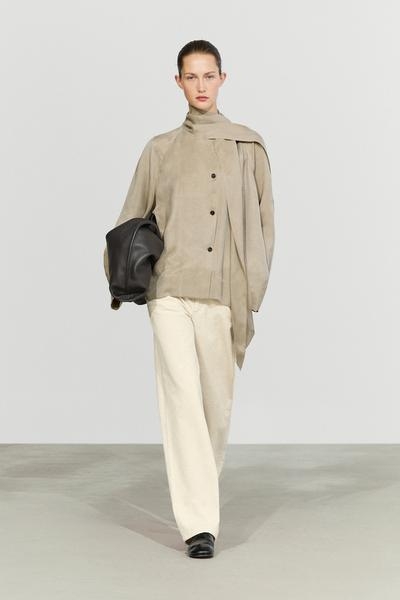Massimo Dutti Блузка из струящегося купро с шарфом