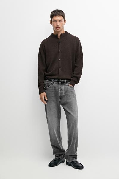 Massimo Dutti Кардиган с имитацией воротника и деталями на пуговицах купить с доставкой.