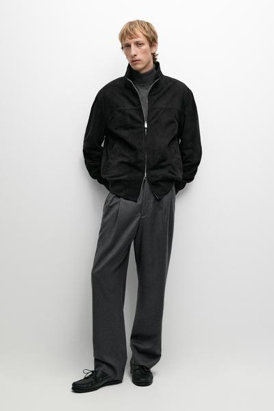 Massimo Dutti Бомбер из замши