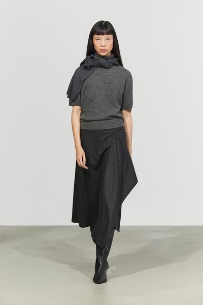 Massimo Dutti Миди-юбка с запахом в полоску