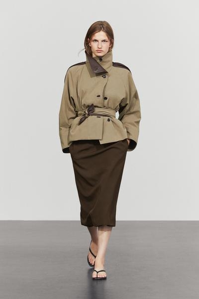 Massimo Dutti Прямая миди-юбка из шерстяного микса