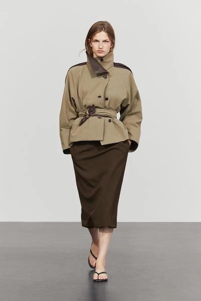 Massimo Dutti Прямая миди-юбка из шерстяного микса