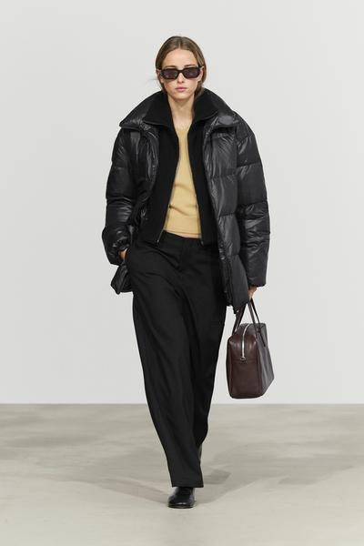 Massimo Dutti Пуховик с высоким воротником из смешанной ткани