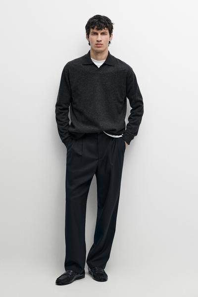 Massimo Dutti Поло-свитер из 100% шерсти