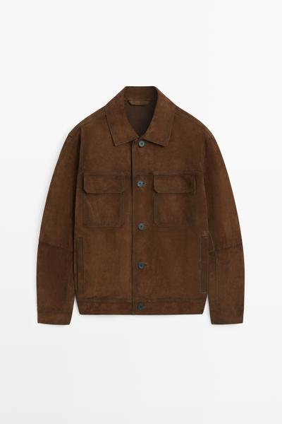 Massimo Dutti Куртка с замшевой деталью на кармане