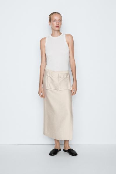 Massimo Dutti Платье-миди с карманами - STUDIO
