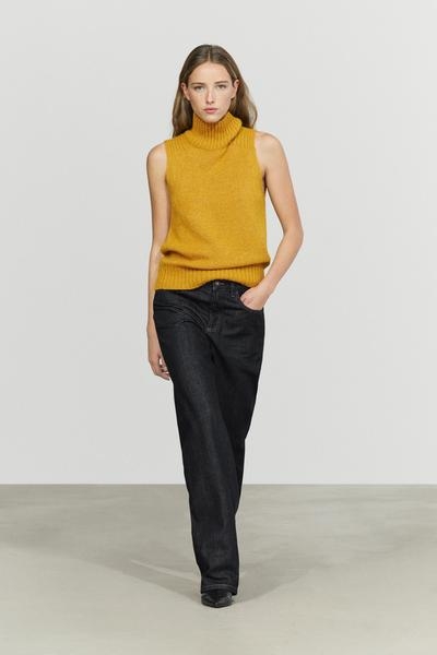 Massimo Dutti Жилетка из шерстяного трикотажа с высоким воротником