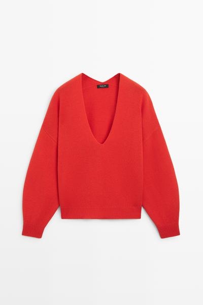 Massimo Dutti Свободный свитер из шерстяной смеси