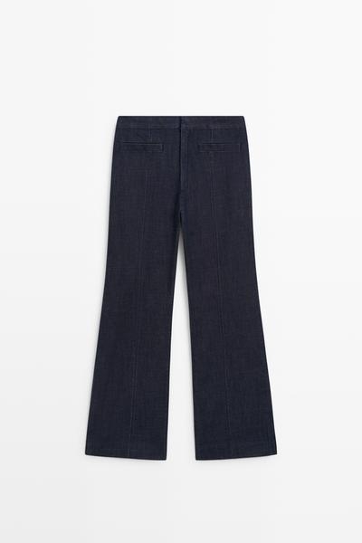 Massimo Dutti Джинсы клеш с деталями карманов купить с доставкой.
