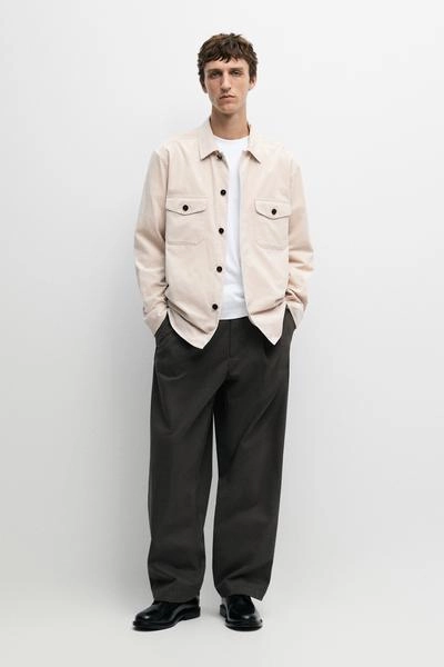 Вельветовая рубашка-overshirt с деталями карманов- Заказать в России