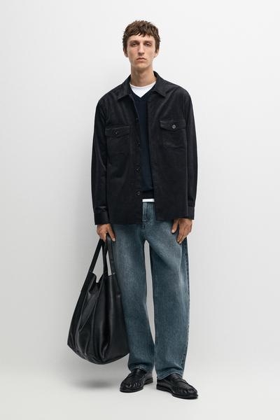 Massimo Dutti Вельветовая рубашка с деталями на карманах купить с доставкой.