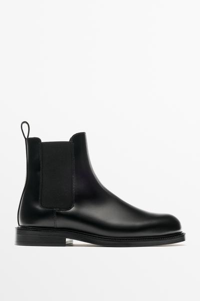 Massimo Dutti Кожаные ботинки челси купить с доставкой.