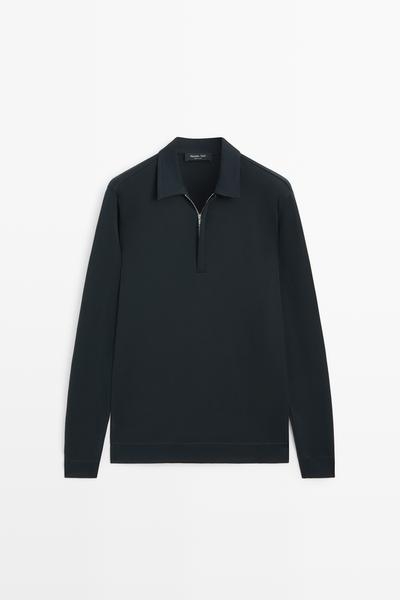 Massimo Dutti Футболка с длинным рукавом и декоративной молнией купить с доставкой.