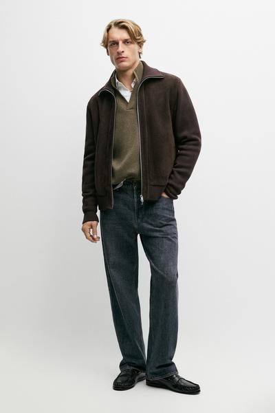 Massimo Dutti Замшевая куртка из смешанных тканей купить с доставкой.