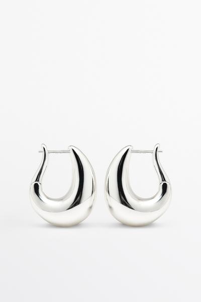 Massimo Dutti Серьги-кольца с каплевидным элементом