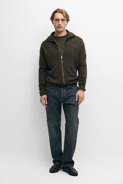 Massimo Dutti Вязаный кардиган на молнии из 100% шерсти купить с доставкой.