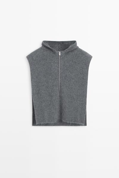 Massimo Dutti Жилет с капюшоном из 100% кашемира