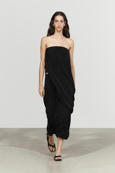 Massimo Dutti Топ без бретелей из струящейся ткани