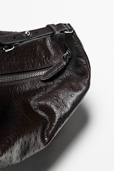 Massimo Dutti Прямоугольная сумка из текстурированной кожи наппа