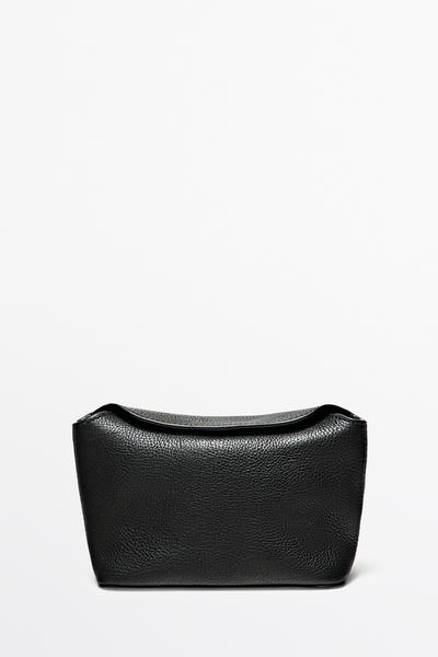 Massimo Dutti Мини-сумка из кожи наппа