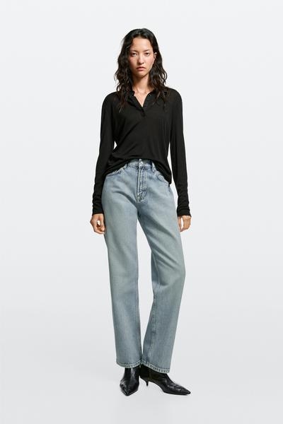 Massimo Dutti Джинсы прямого кроя с высокой талией
