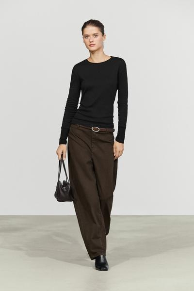 Massimo Dutti Футболка с длинным рукавом и манжетами купить с доставкой.
