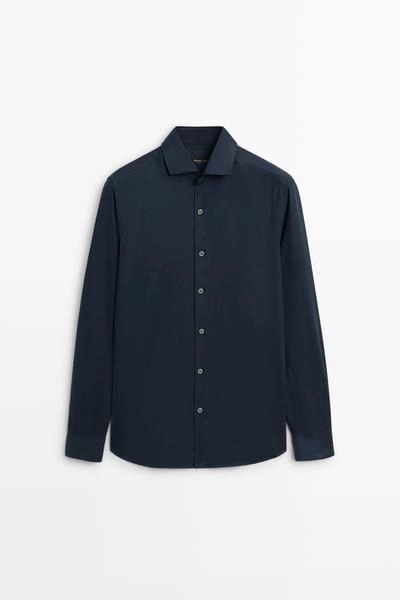 Рубашка regular fit из хлопковой смеси- Заказать в России