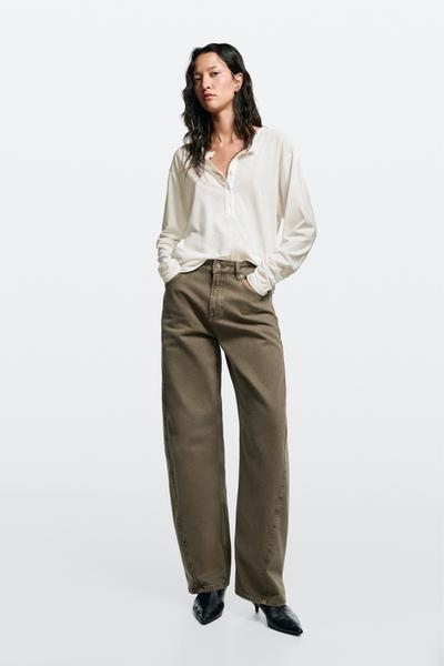 Massimo Dutti Джинсы средней посадки с узким кроем у щиколотки купить с доставкой.