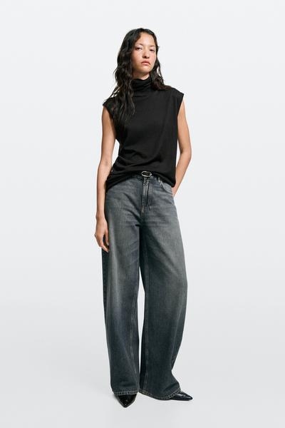Massimo Dutti Джинсы свободного кроя с завышенной талией купить с доставкой.