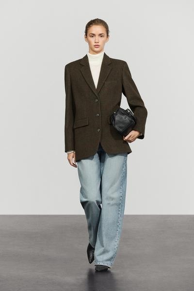 Massimo Dutti Пиджак в клетку из шерстяной смеси