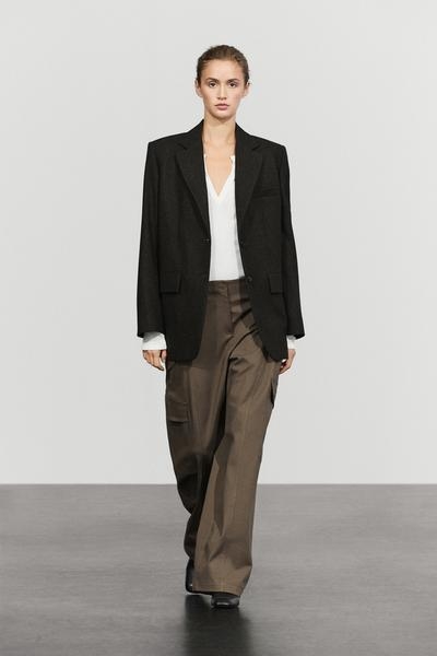 Massimo Dutti Двухпуговичный пиджак из шерстяного микса