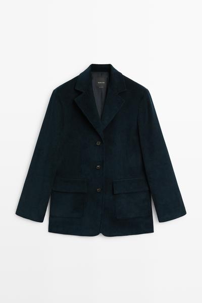 Massimo Dutti Блейзер из 100% хлопкового вельвета