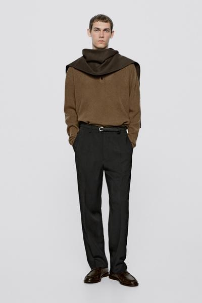 Massimo Dutti Шерстяной кашемировый шарф - лимитированная серия купить с доставкой.