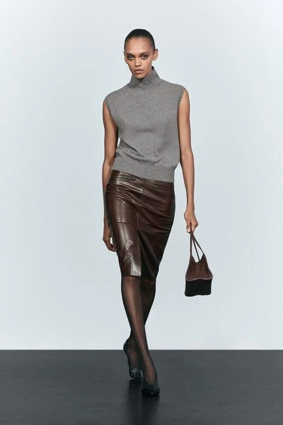 Massimo Dutti Водолазка без рукавов из шерстяной смеси