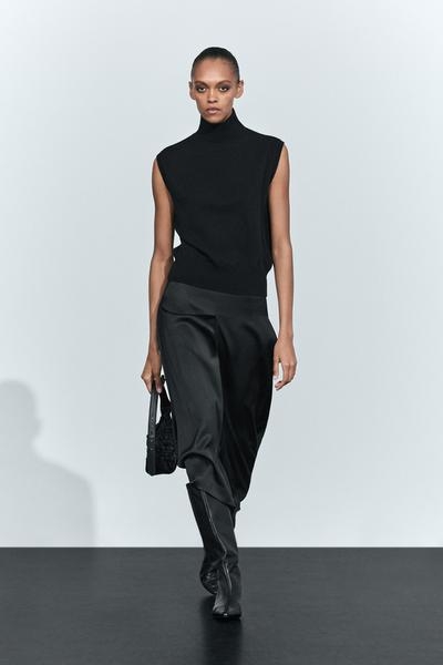 Massimo Dutti Топ с имитацией водолазки из шерстяной смеси купить с доставкой.