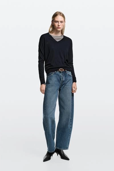 Massimo Dutti Джинсы-баллоны средней посадки