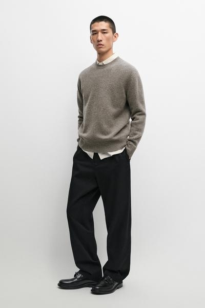 Massimo Dutti Свитер из 100% шерсти с круглым вырезом